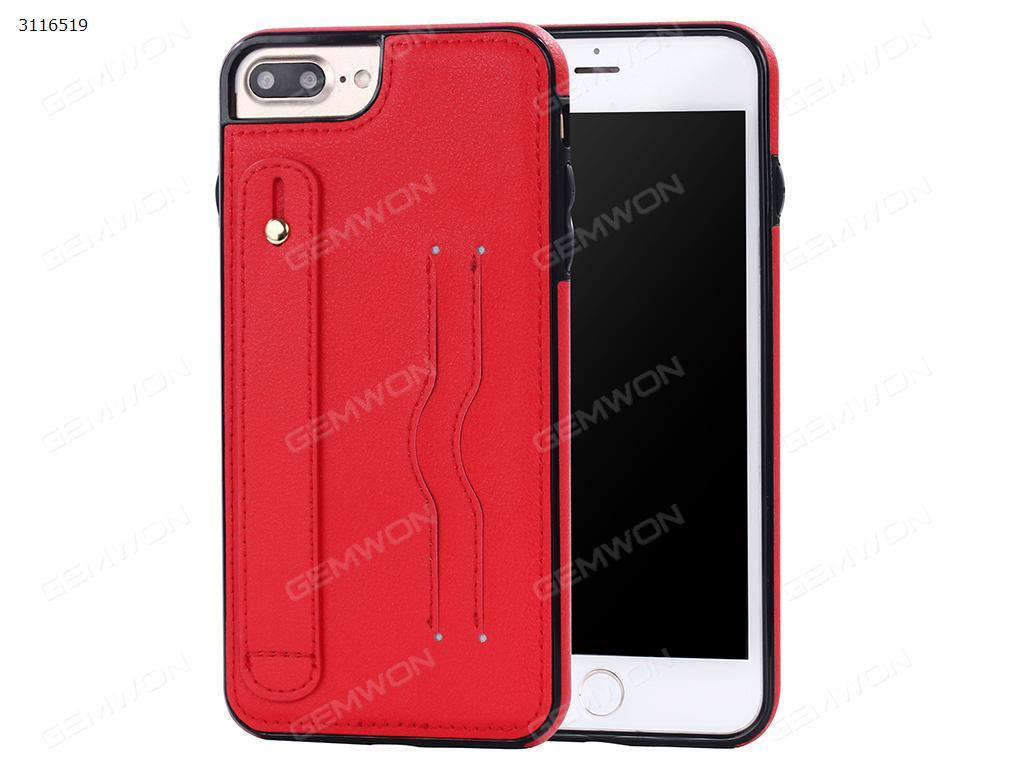 iPhone 6 Plus Bracket mobile phone shell, Mobile phone shell with hand inserting card support, Red Case iPhone 6 Plus Bracket mobile phone shell