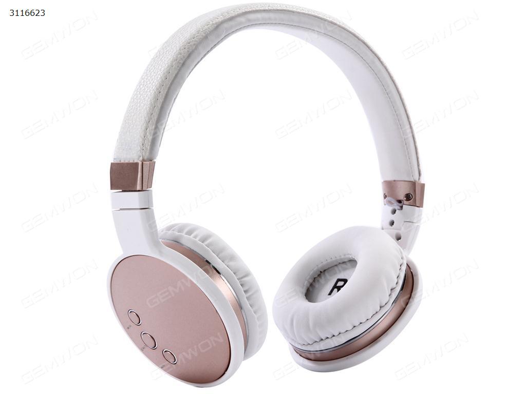 BT016 Bluetooth folding headset, Wireless earphone head folding type mobile phone music earphone, Rose GoldBT016 BLUETOOTH FOLDING HEADSET