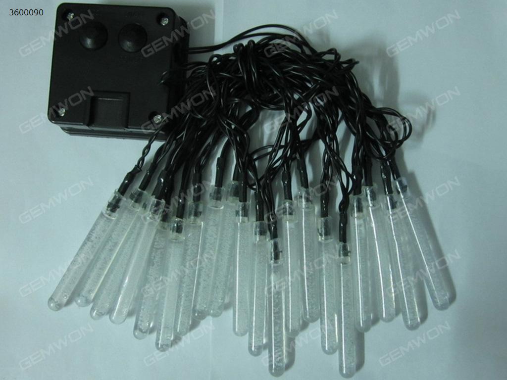 LED solar 20PCS ice cone lamp string（20LED-CE） apply to Halloween, Christmas festivals，4.8meters long，adjustable light, 1.2V, color temperature 5000K  Warm White Light LED String Light 20LED-CE
