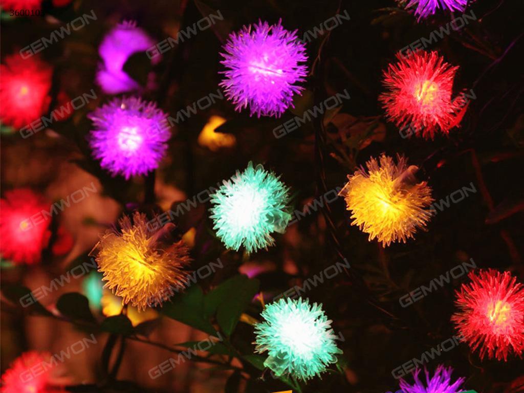 LED solar 50PCS chuzzle ball String Lights(WTL-MMQ)apply to Halloween, Christmas festivals，7 meters long，2V color temperature 6000K,be used indoors and outdoors, can be dimmed  Technicolor Light LED String Light WTL-MMQ