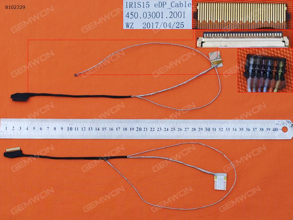 DELL  inspiron 15-3552 3551 3552 3558 3559 30pin，OEM LCD/LED Cable 450.03001.2001   0X2MP1    450.03001.001