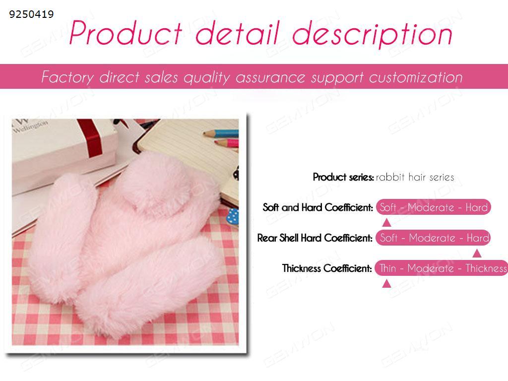 iPhone6 mobile phone shell, cute fluffy rabbit rabbit tail winter winter warm suit, charming long ears ultra-light protective cover phone shell (pink) Case IPHONE6