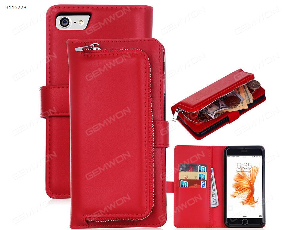 iphone6 plus plain wallet holster ，
Multifunctional combined fission case，red Case iphone6 plus plain wallet holster