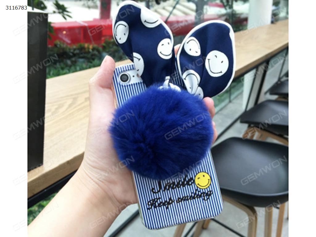 iPhone 6 Plush ball mobile phone shell, Cute anti fall set trendy mobile phone shell, Blue Case IPHONE 6 PLUSH BALL MOBILE PHONE SHELL