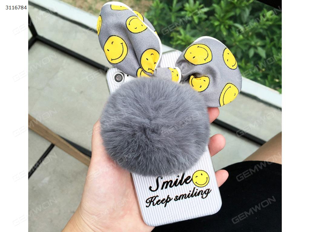 iPhone 6 Plush ball mobile phone shell, Cute anti fall set trendy mobile phone shell, Grey Case IPHONE 6 PLUSH BALL MOBILE PHONE SHELL