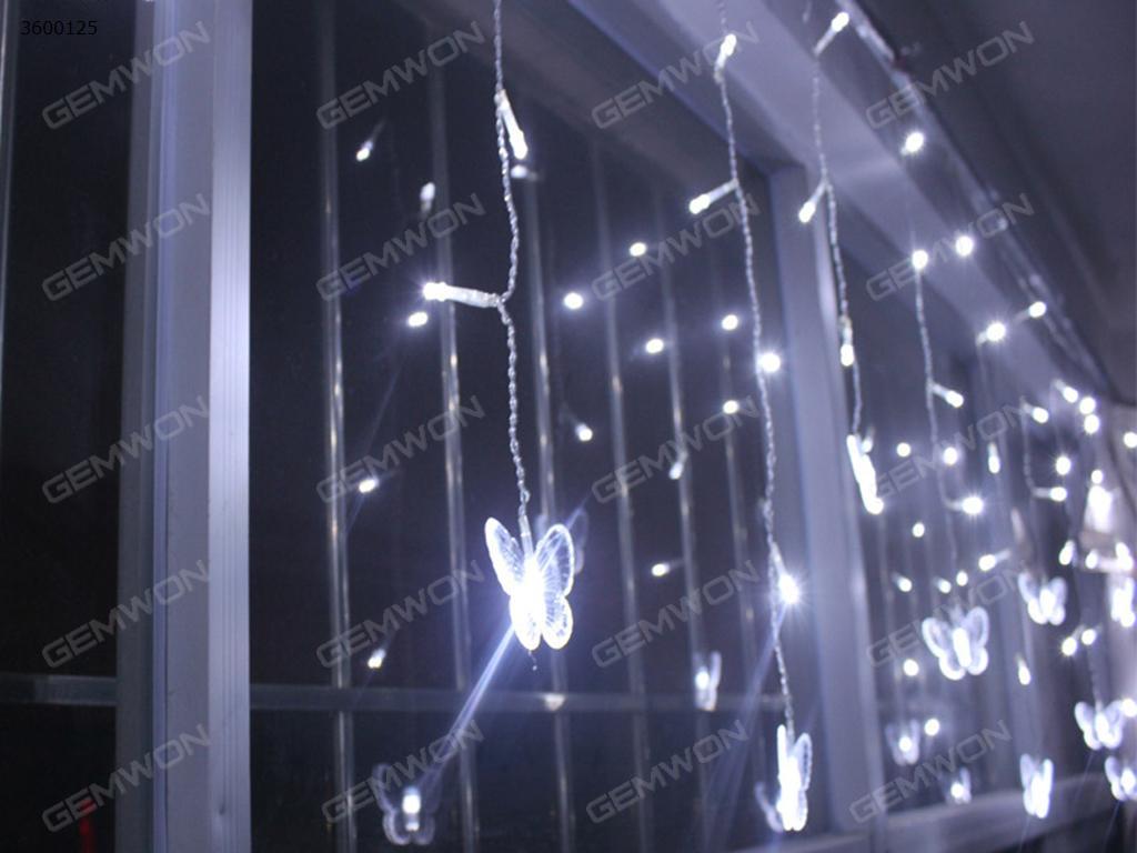 LED butterfly ice bar lights light string（ dc-112） butterfly string lights, 220V 3.5 meters 96 LED Christmas Lights for garden, patio, wedding, party, bedroom, outdoor decoration Is white light LED String Light dc-112