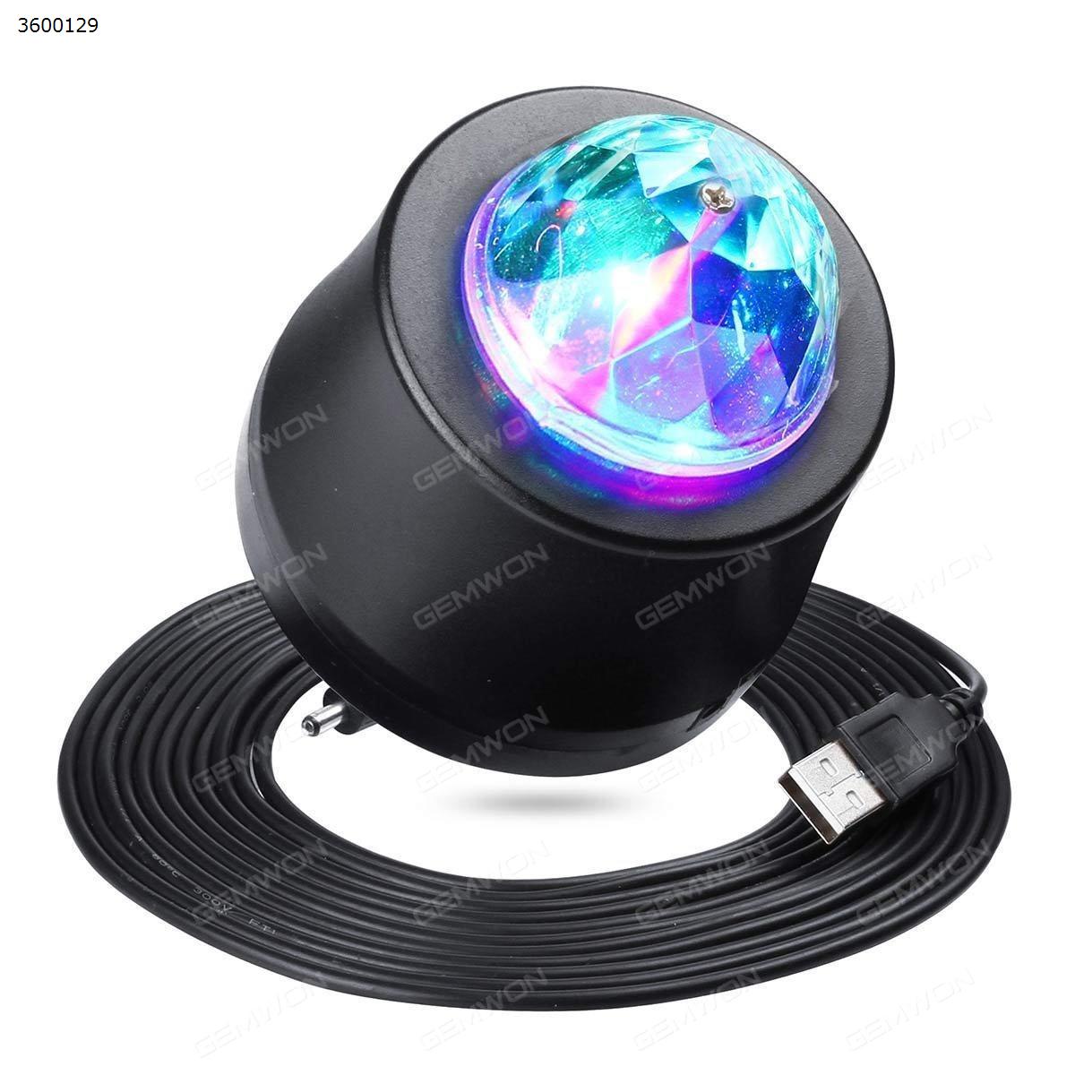 HenLight  rotating magic ball （D32-3）stage lights color change strobe lamp disco ball for party home car LED stage effect light with USB port three colors often bright rotation Decorative light D32-3