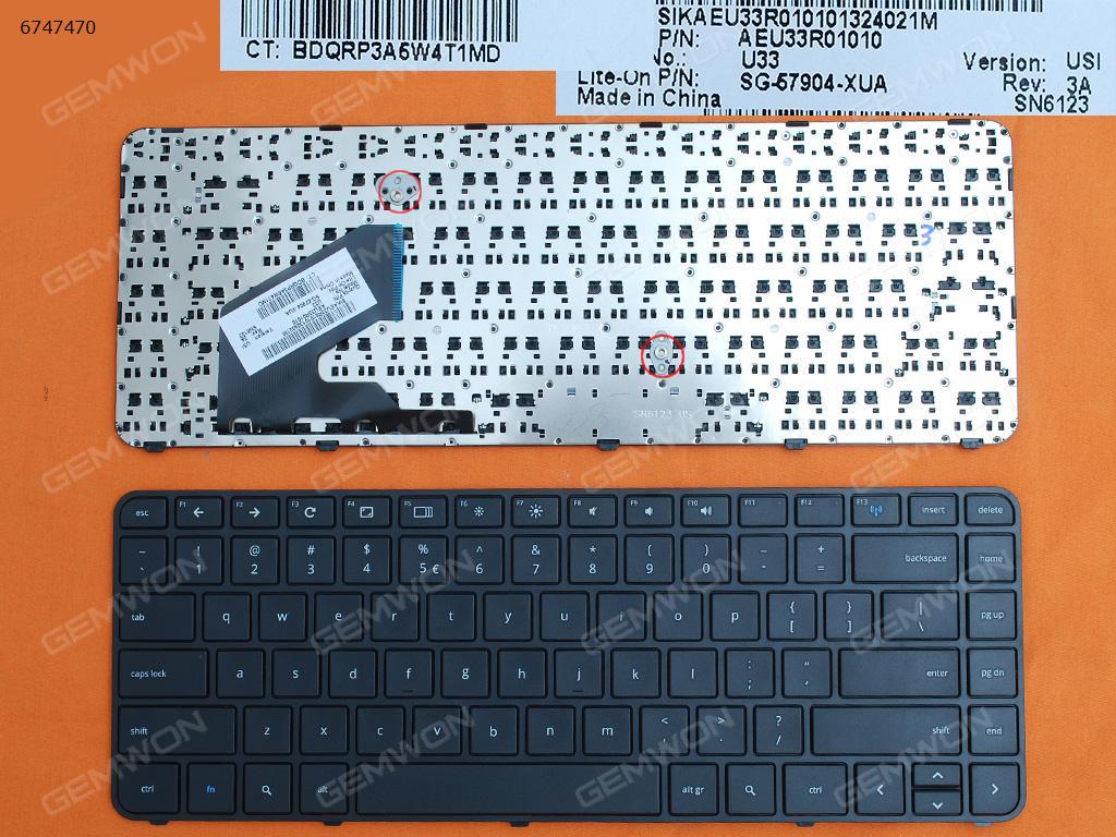 HP Pavilion 14-C000 BLACK FRAME BLACK(Win8) US N/A Laptop Keyboard (OEM-B)