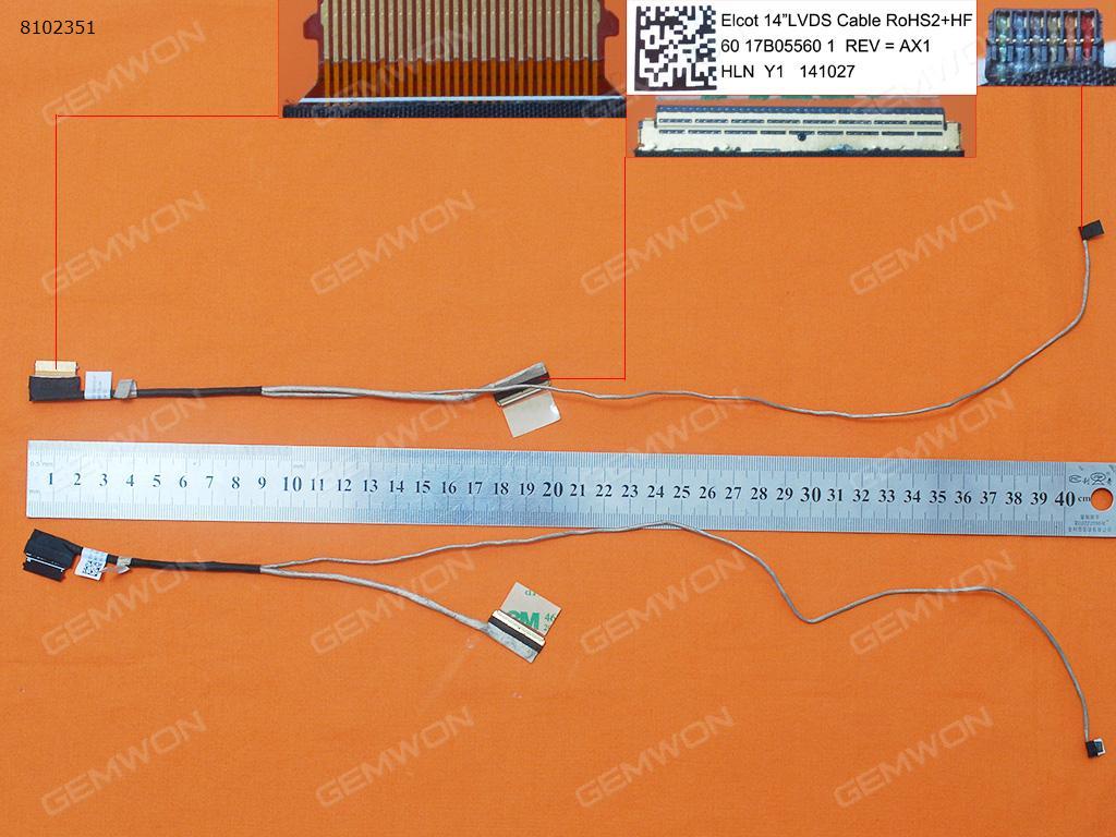 HP 241 G1 247 G1，ORG LCD/LED Cable 6017B0556001