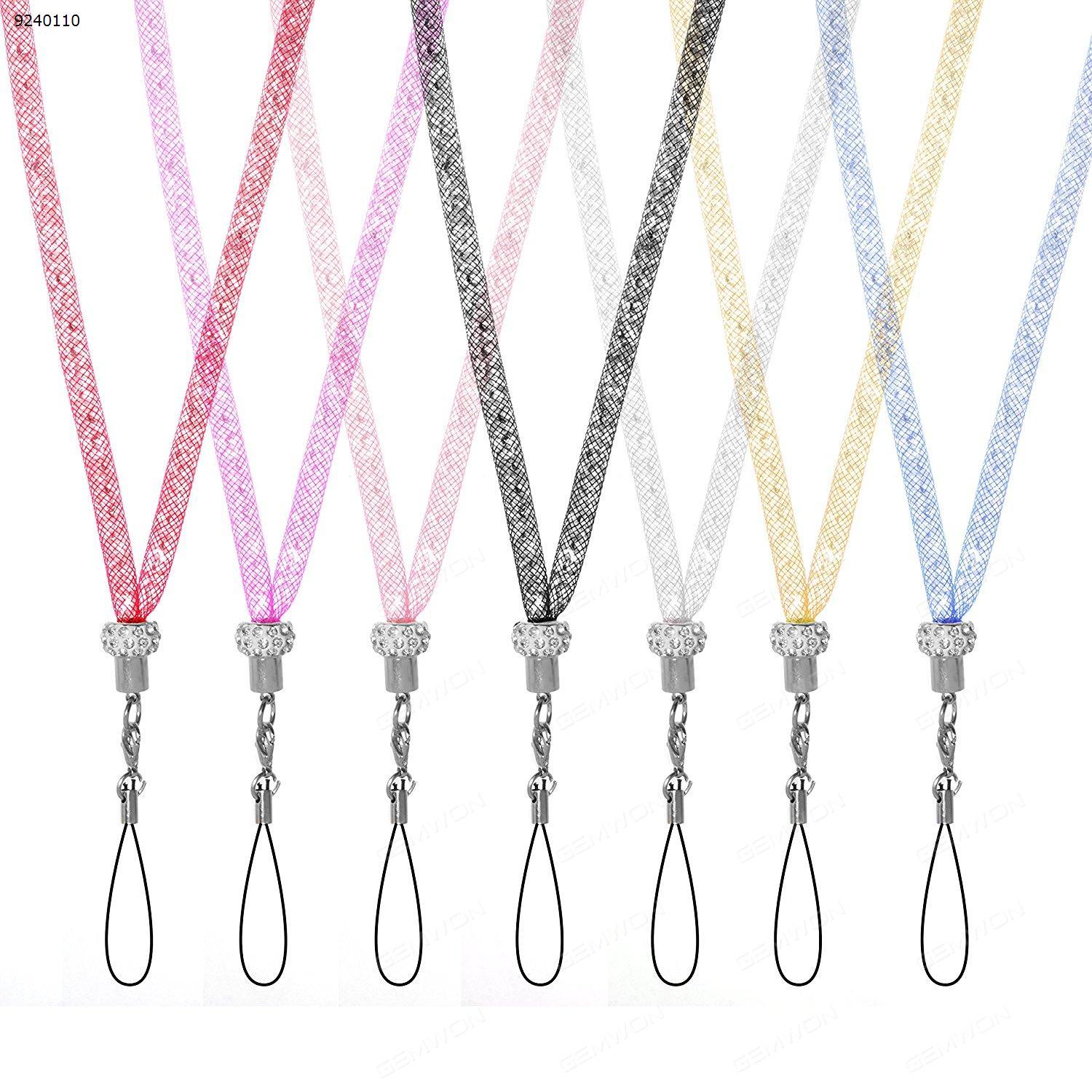 7pcs/Pack phone lanyard portable durable detachable phone lanyard 40cm Gold/Red/rose Red/purple/white/black/pink Other N/A