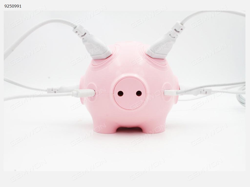 Pig socket multi-socket with USB pink EU USB HUB N/A