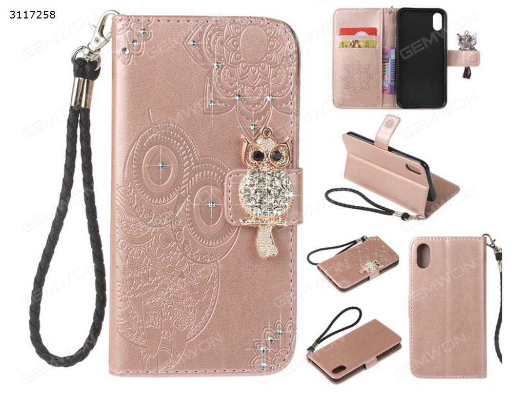 iphone 6 Embossed mobile phone holster, Owl embossed leather case, Rose Gold Case IPHONE 6 EMBOSSED MOBILE PHONE HOLSTER