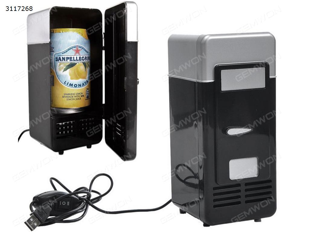 USB Mini Fridge, Domestic dual purpose heating refrigeration for vehicle refrigerator and car, Black Car Appliances USB Mini Fridge