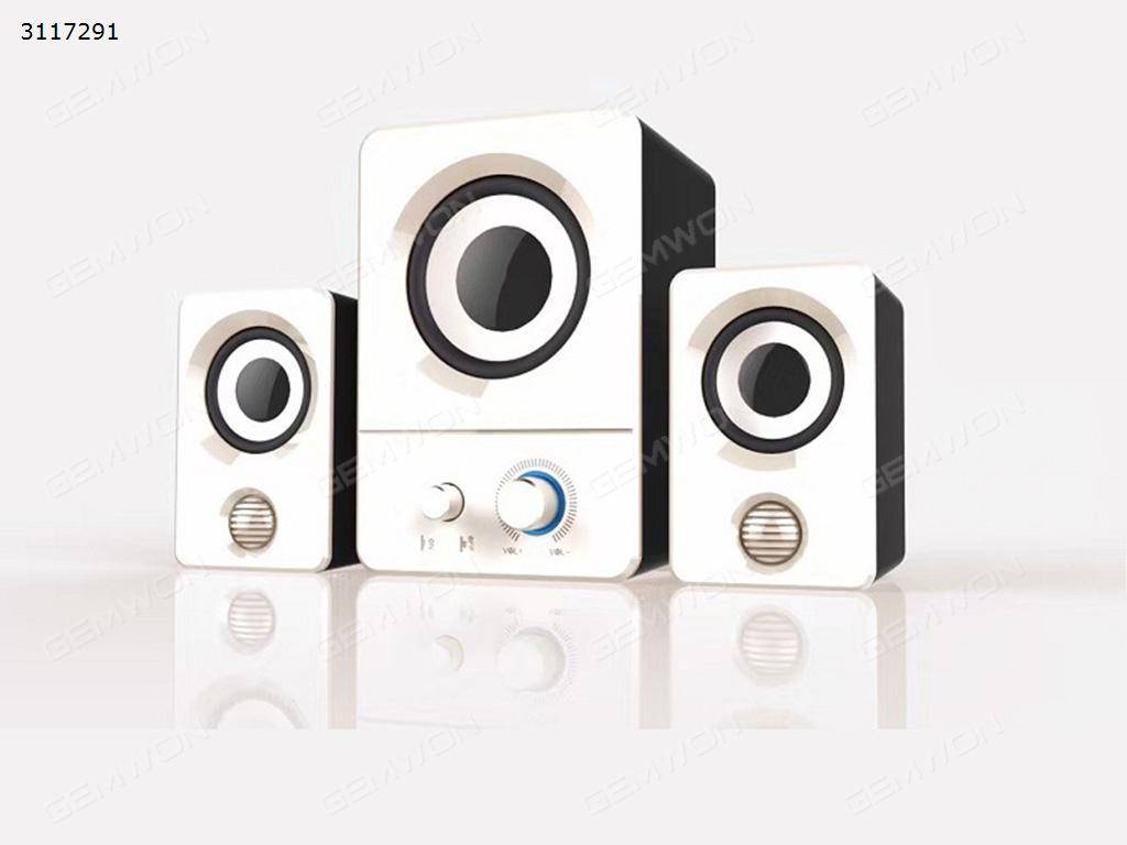 X7 multimedia Small speakers，household 3.5mm audio socket，white Bluetooth Speakers X7 MULTIMEDIA SMALL SPEAKERS