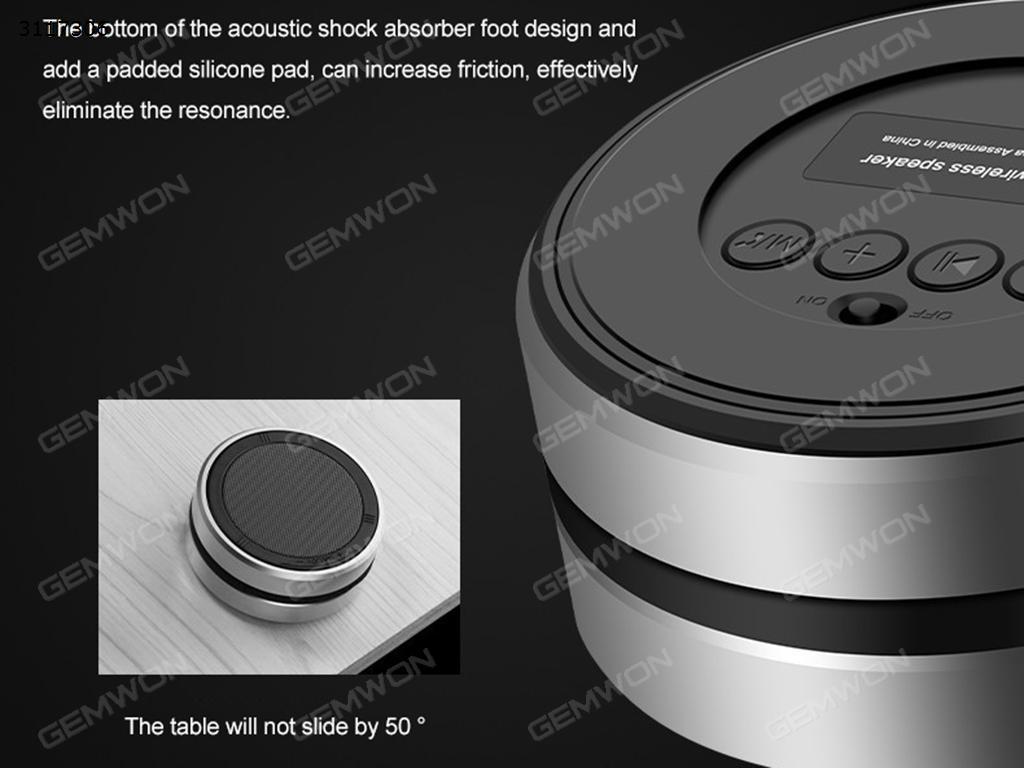 X1 Bluetooth speakers, Portable mobile phone card subwoofer outdoor Mini cannon, Silver grey Bluetooth Speakers X1 Bluetooth speakers