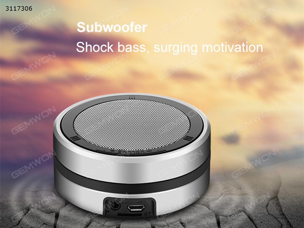 X1 Bluetooth speakers, Portable mobile phone card subwoofer outdoor Mini cannon, Silver grey Bluetooth Speakers X1 Bluetooth speakers