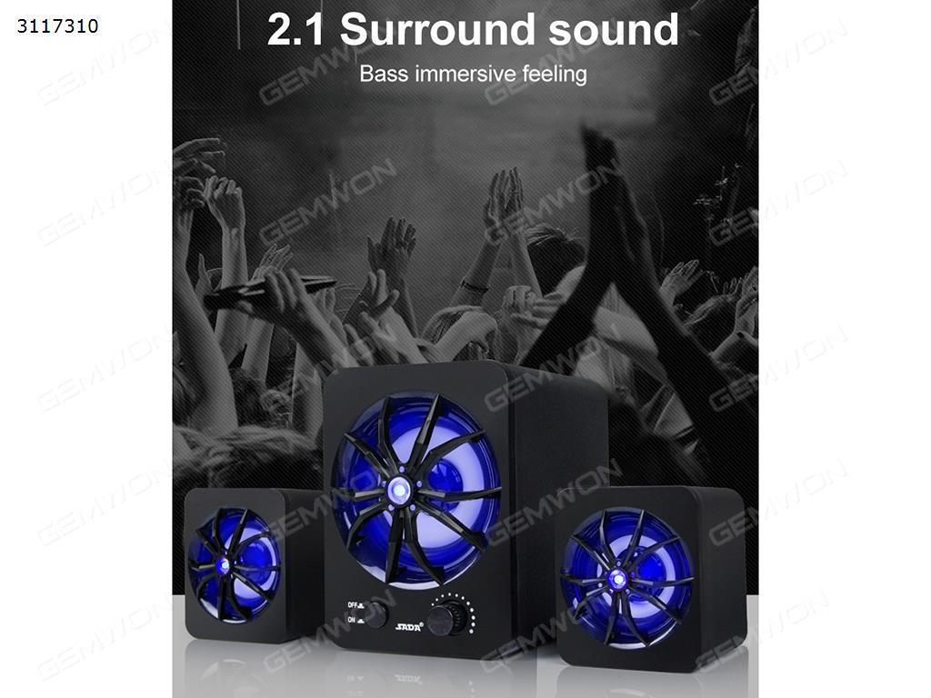 D-207 7 colour Bluetooth stereo，Cool light，2.1 surround sound，white Bluetooth Speakers D-207 7 COLOUR BLUETOOTH STEREO