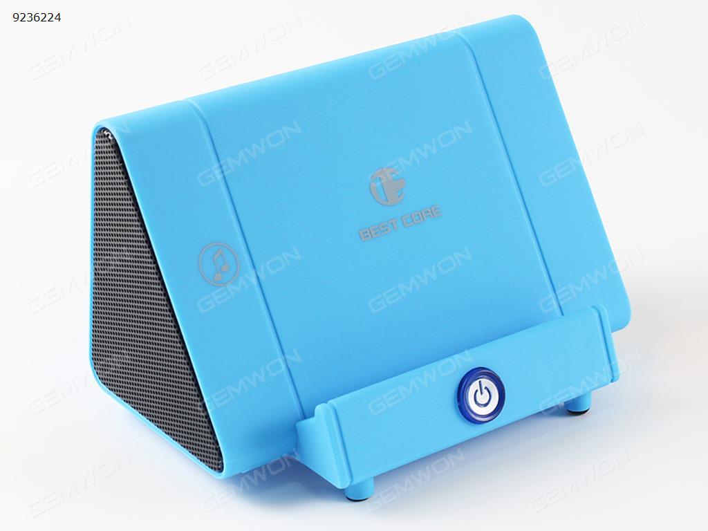 Wireless handset loudspeaker bracket small audio box mini auto-sensing speaker (blue) Bluetooth Speakers N/A