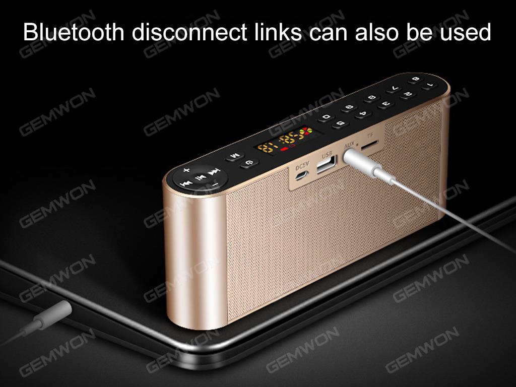 HIFI Bluetooth Speaker Portable Wireless Bass Dual Speaker with Microphone TF FM Radio Phone (Silver) Bluetooth Speakers N/A