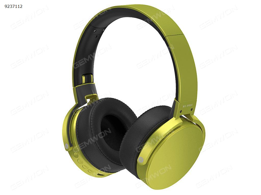 W800 headset wireless sports Bluetooth headset, support TF card (green) Headset W800