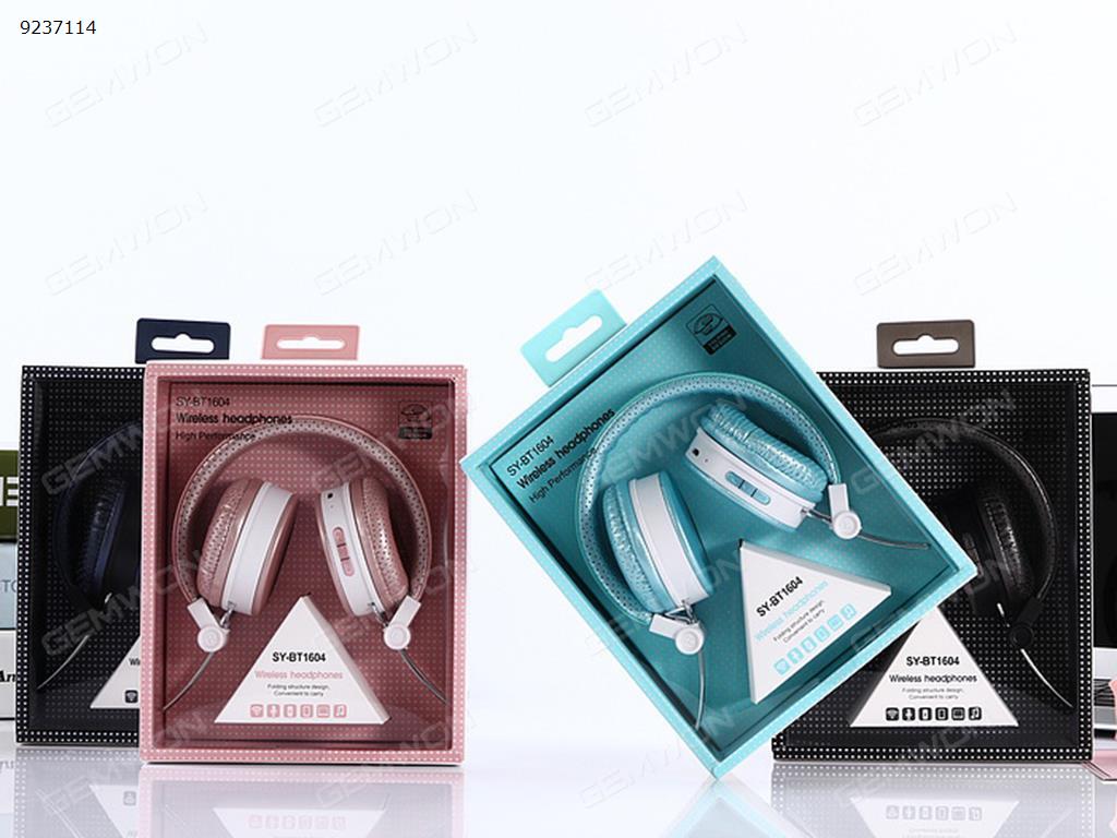 Smart Wireless Sports Headphones Bluetooth Headphones Music Headphones (Pink) Headset BT1604