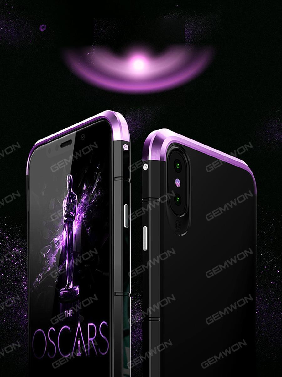 iphone 6 plus Metal cell phone shell,Personal creative anti drop mobile phone protection cover, Black purple Case iphone 6 plus Metal cell phone shell