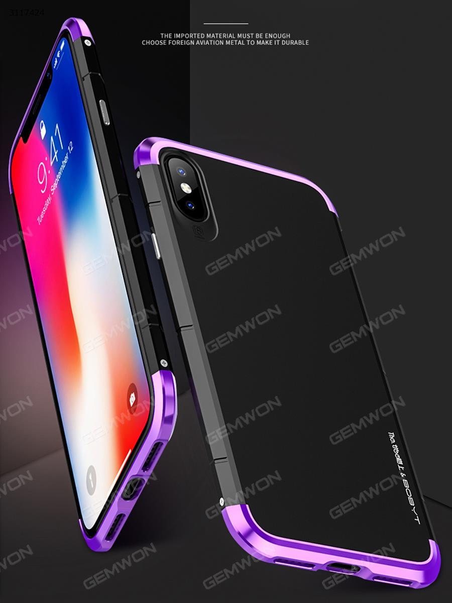 iphone 6 plus Metal cell phone shell,Personal creative anti drop mobile phone protection cover, Black purple Case iphone 6 plus Metal cell phone shell