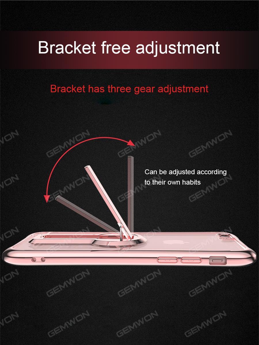 iphone 6 Soft shell bracket cell phone shell, Anti - fall personality of soft silica gel, Rose Gold Case iphone 6 Soft shell bracket cell phone shell