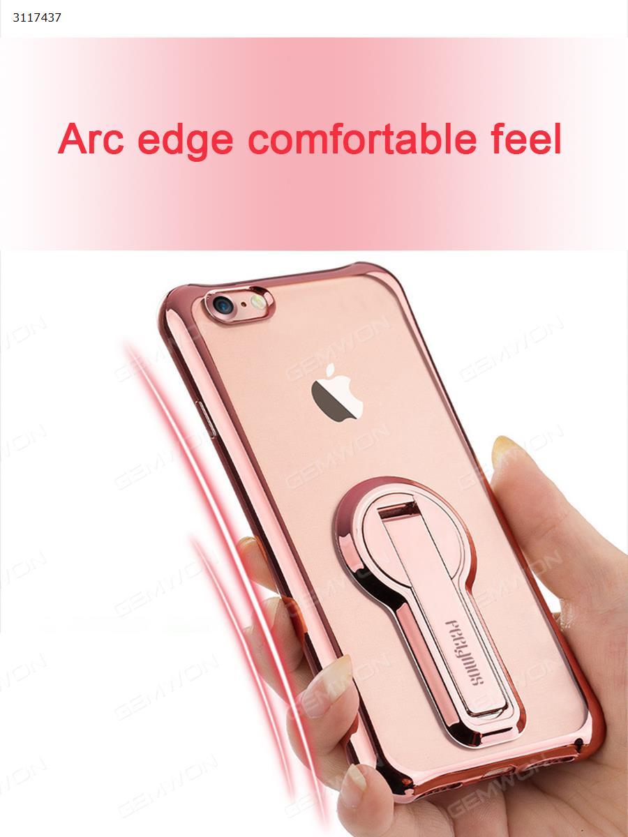 iphone x Soft shell bracket cell phone shell, Anti - fall personality of soft silica gel, Rose Gold Case iphone x Soft shell bracket cell phone shell