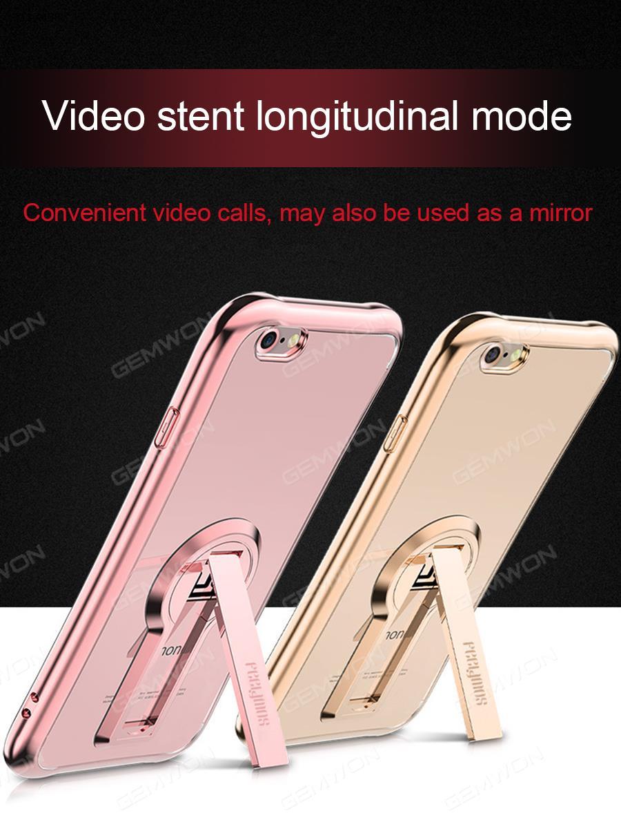 iphone 6 Soft shell bracket cell phone shell, Anti - fall personality of soft silica gel, Gold Case iphone 6 Soft shell bracket cell phone shell