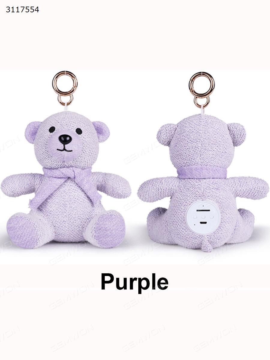 Small bear Bluetooth sound, Creative new cartoon puppet bear Bluetooth speaker card, Purple Bluetooth Speakers Small bear Bluetooth sound