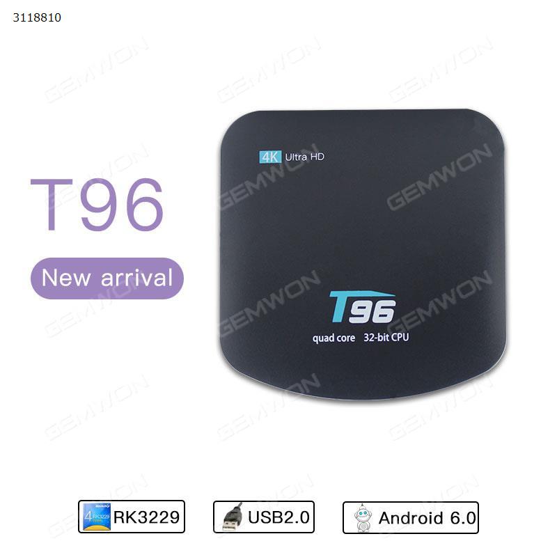 Android 7.1 H3 Quad Core 32bits Cortex-A7 @ up to 1.46G 1GB 8GB 2.4GWIFI 100M LAN KODI 17.5 Smart TV Box T96