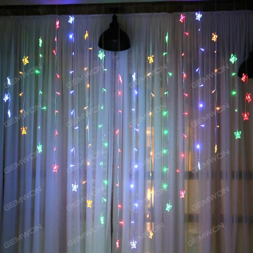 LED creative heart-shaped curtain lights(SH-002) holiday decorations string lights 220V Color light Decorative light SH-002