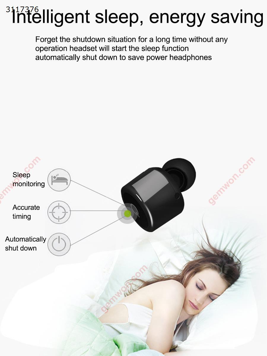 X1T Bluetooth headset, TWS wireless charging base on binaural ear ear movement, Black Headset X1T BLUETOOTH HEADSET