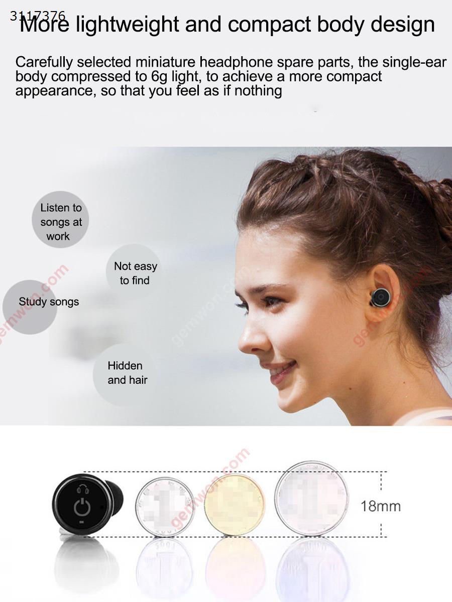 X1T Bluetooth headset, TWS wireless charging base on binaural ear ear movement, Black Headset X1T BLUETOOTH HEADSET