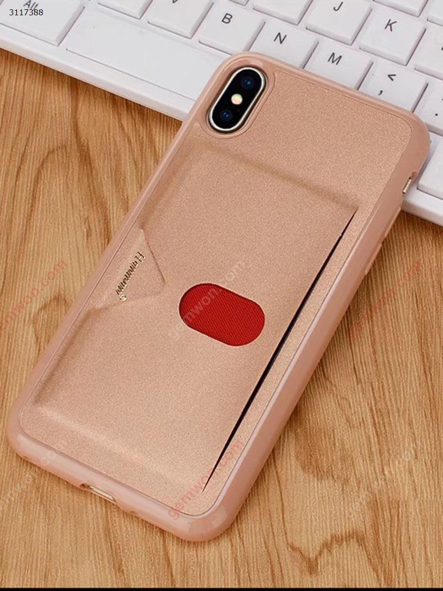 iphone x Dual card cell phone shell, Cloud protection sleeve creative dual card can be induced, Rose Gold Case IPHONE X DUAL CARD CELL PHONE SHELL