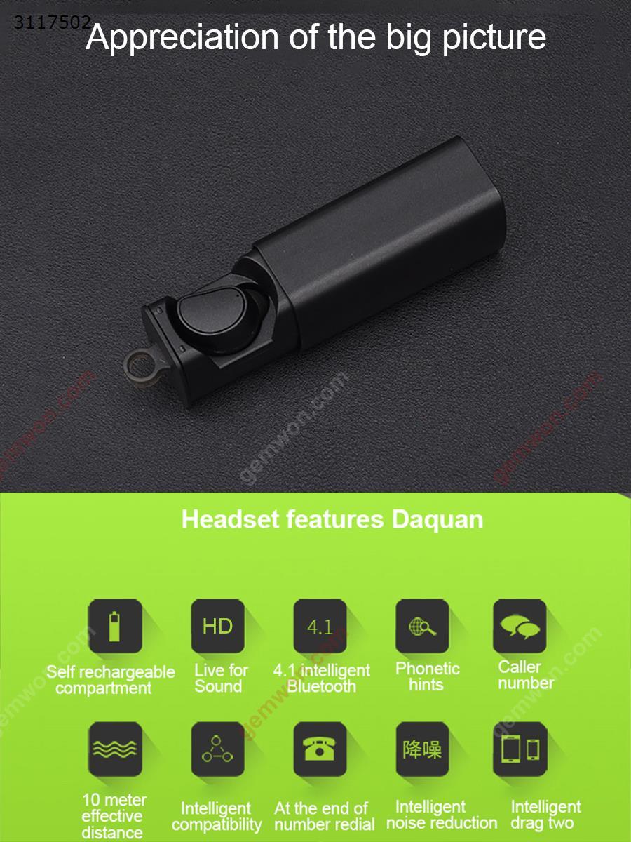 Q5 Bluetooth headset, Ultra small wireless Bluetooth headset earbud Mini stealth general motion ear, Black Headset Q5 BLUETOOTH HEADSET