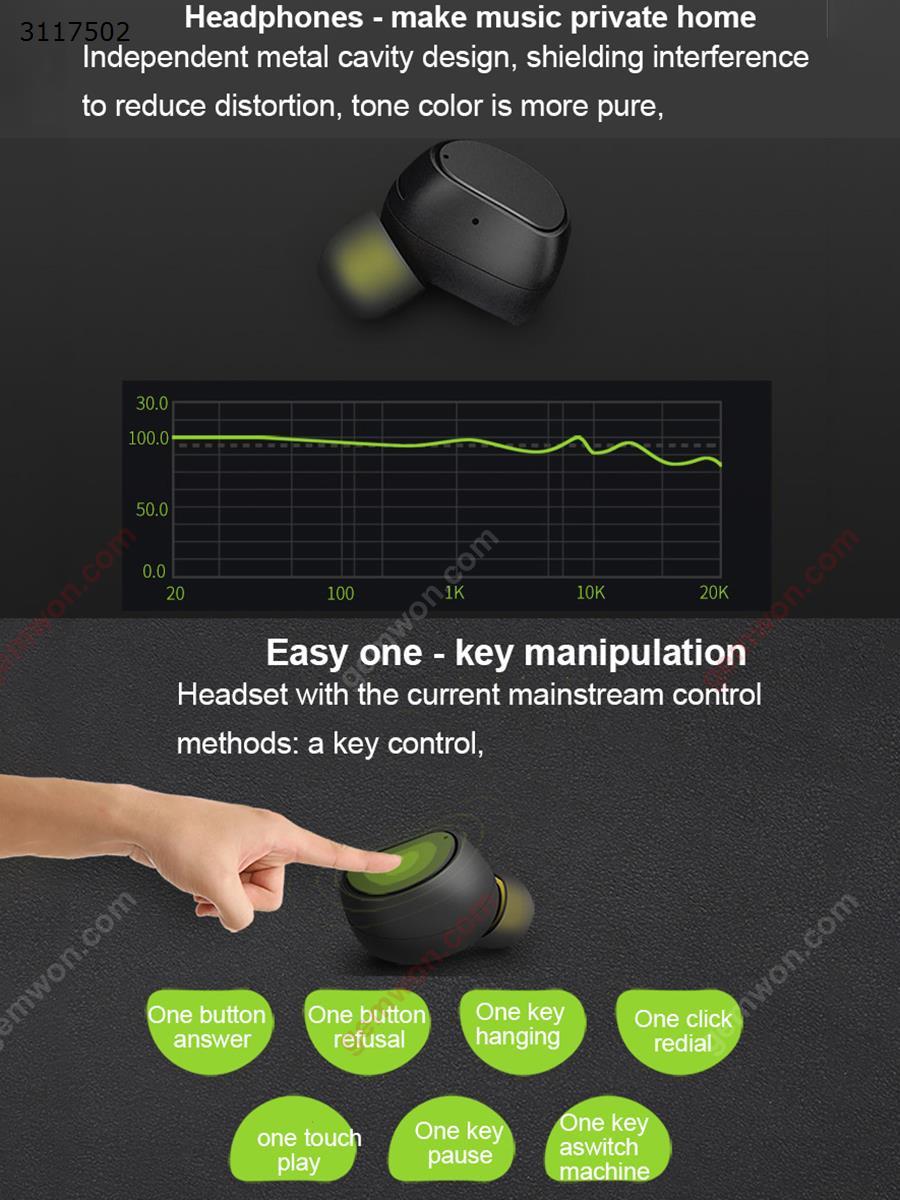 Q5 Bluetooth headset, Ultra small wireless Bluetooth headset earbud Mini stealth general motion ear, Black Headset Q5 BLUETOOTH HEADSET