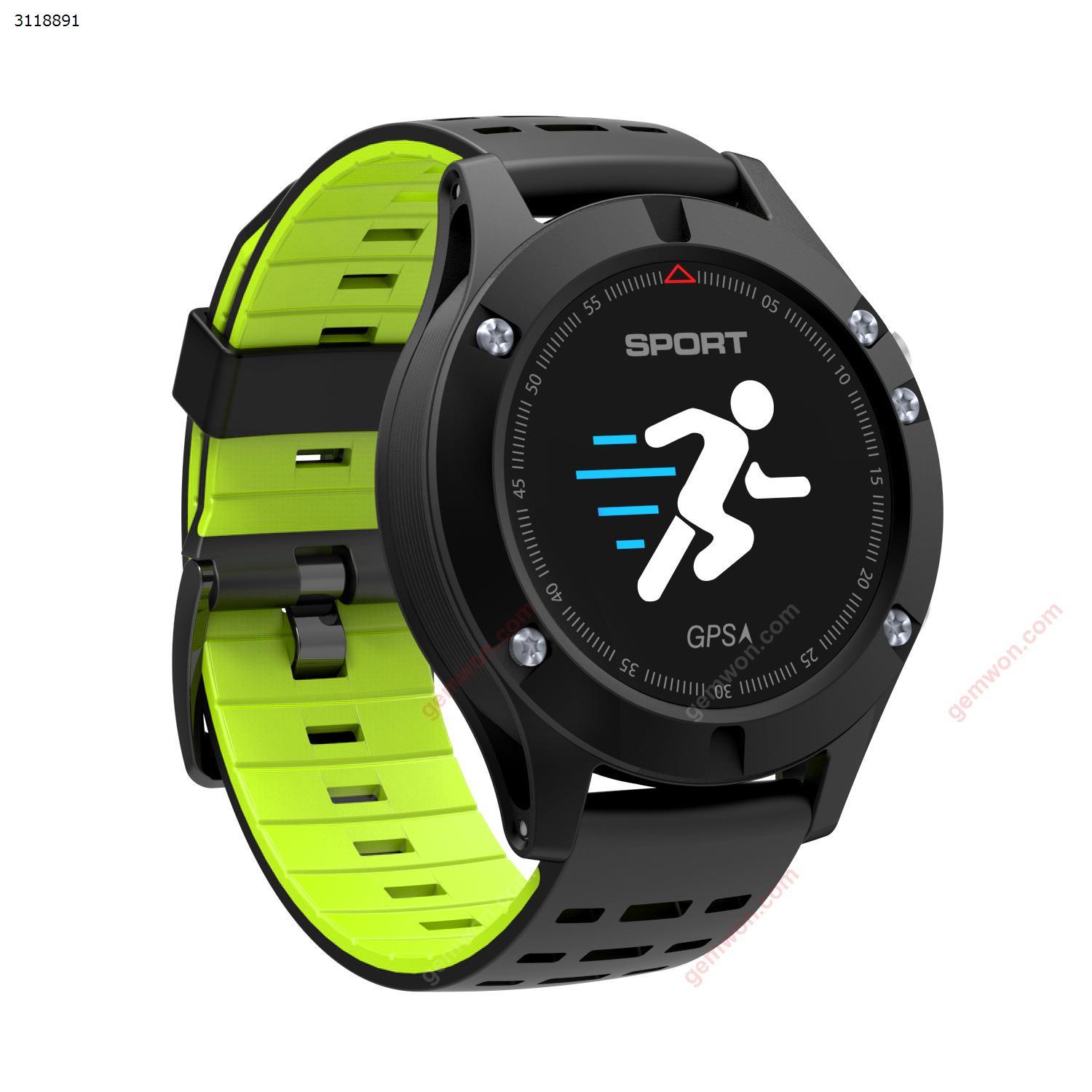 F5 smart watch，Support 13 languages，Global Positioning System，Built-in GPS positioning，Can be attached Charge，green Smart Wear F5 smart watch