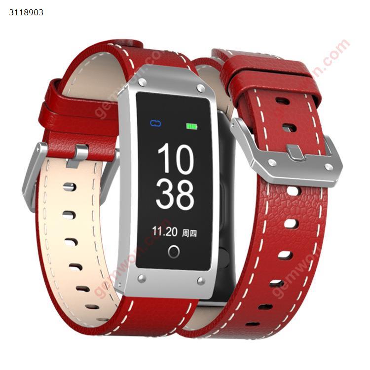 Y2 color smart bracelet，Blood pressure and heart rate monitoring Bluetooth sports bracelet Elderly health wear ID，red Smart Wear Y2