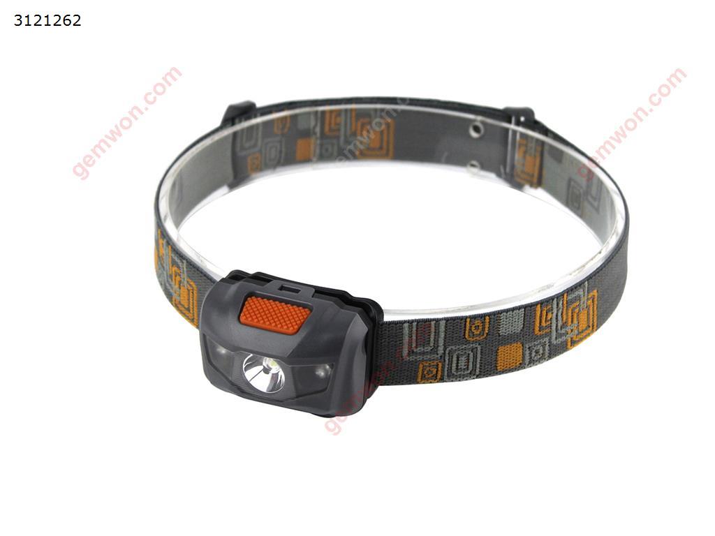 MINI LED 4 Modes High power 300LM Headlight Head Torch Headlamp Red Light Head Lamp Lantern For Hunting Fishing Flashlamp (Gray) Camping & Hiking W03