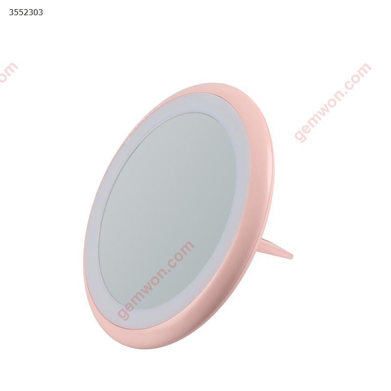 Creative folding LED cosmetic mirror（ML-zh-08）multi-functional makeup mirror, two files dimming  Pink Makeup Brushes & Tools ML-zh-08