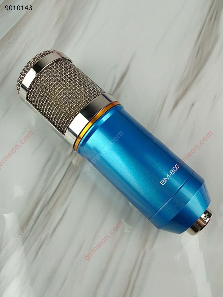 Capacitor microphone, diaphragm recording mic.Blue Bluetooth Speakers BM-800