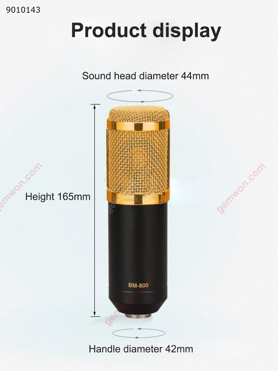 Capacitor microphone, diaphragm recording mic.Blue Bluetooth Speakers BM-800