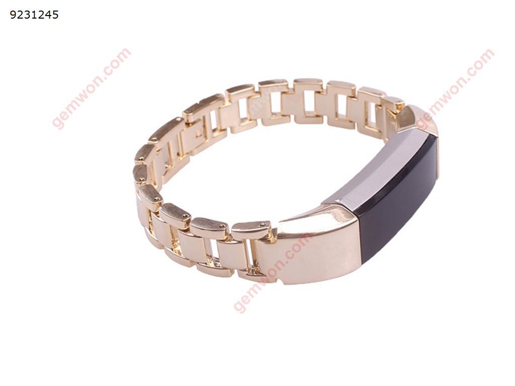 Fitbit Alta HR bracelet accessory chain bracelet Three stainless steel stainless steel strap (gold) Smart Wear Fitbit Alta HR