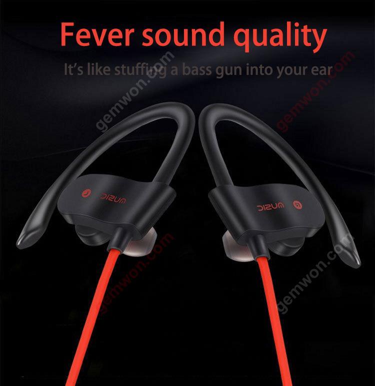 Bluetooth Sport Headphones, Ubit Sweatproof Wireless Bluetooth Headset V4.1 Stereo Earphone Microphone In-Ear Noise Canceling Headphone (Red) Headset 56S