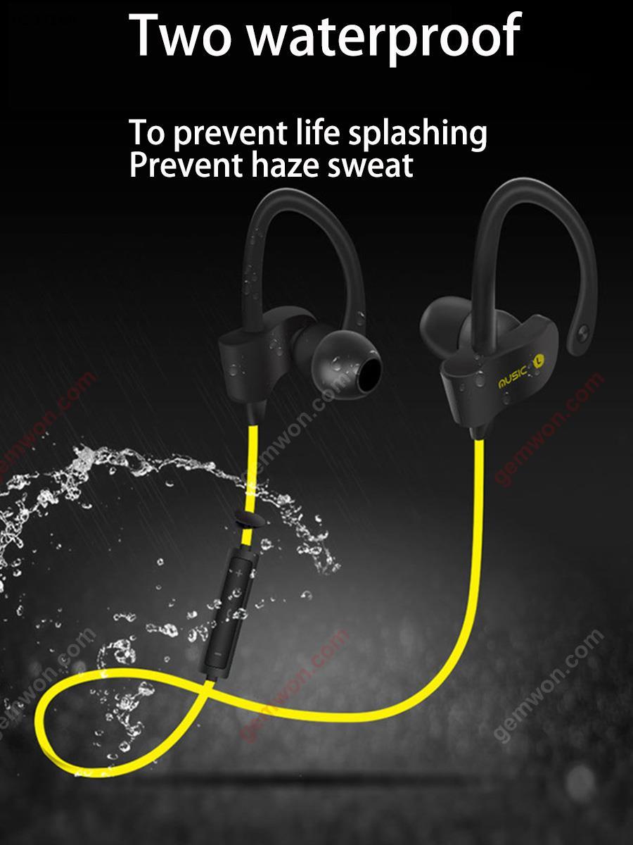 Bluetooth Sports Headphones, Ubit Sweatproof Wireless Bluetooth Headset V4.1 Stereo Earphone Microphone In-Ear Noise Canceling Headphone (Yellow) Headset 56S