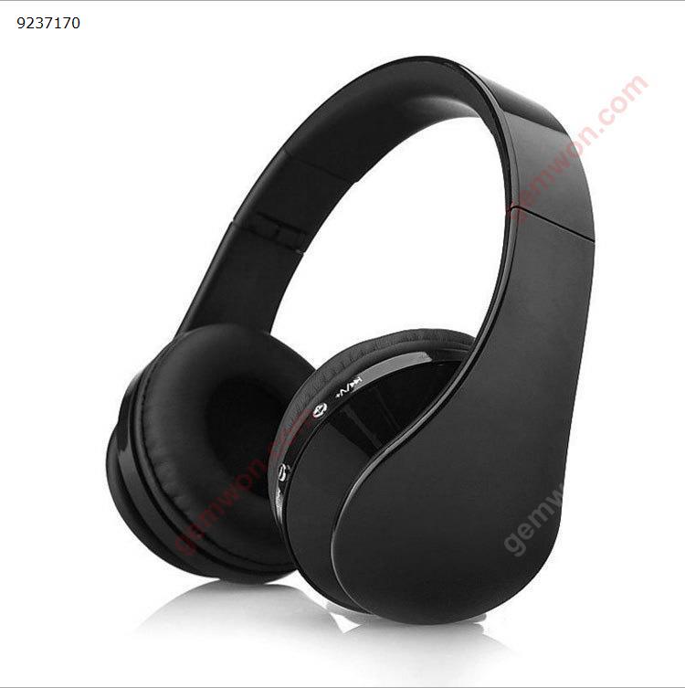 Wireless Bluetooth Headphones Wired Wired Universal Stereo with Microphone Subwoofer Headphones (Black and red) Headset NX-8252