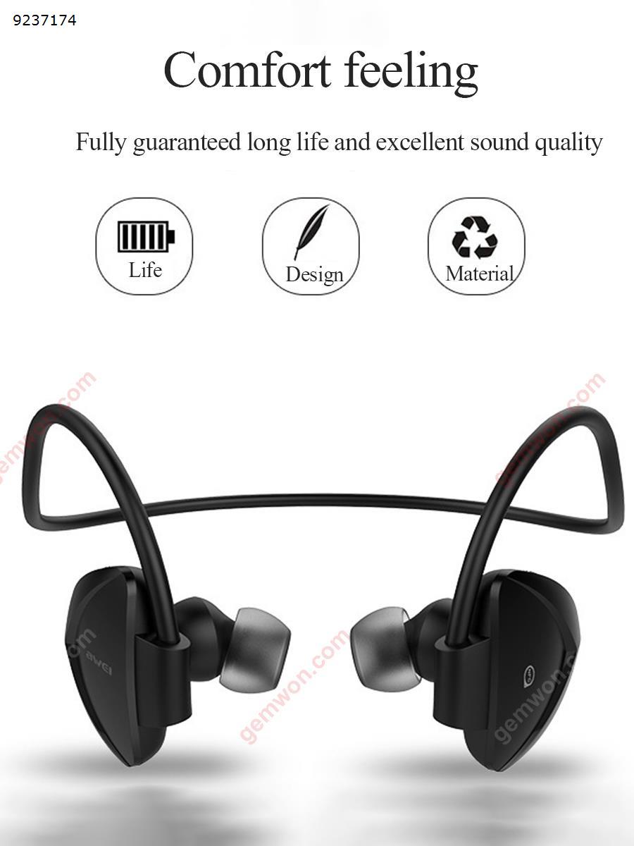 Awei A840BL Wireless Sports Bluetooth Headset (Black) Headset A840BL