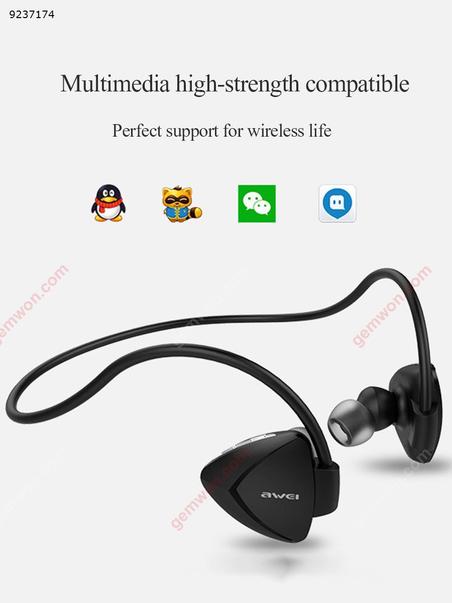 Awei A840BL Wireless Sports Bluetooth Headset (Black) Headset A840BL